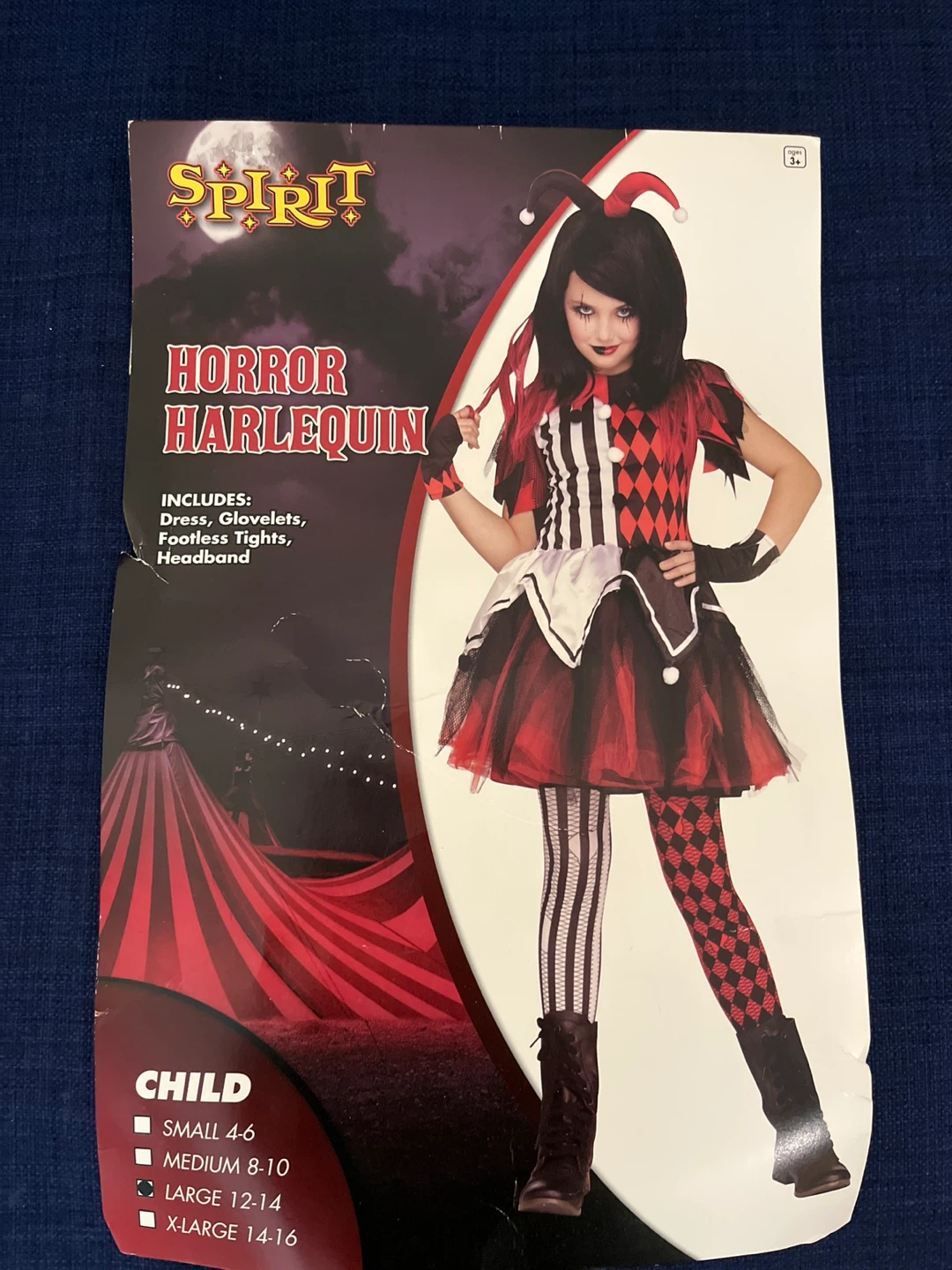 Spirit Halloween Horror Harlequin Costume - Child Medium