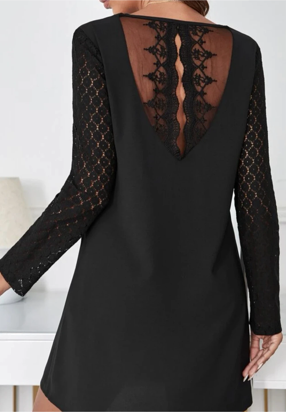 Black Lace Tunic Dress - photo 2