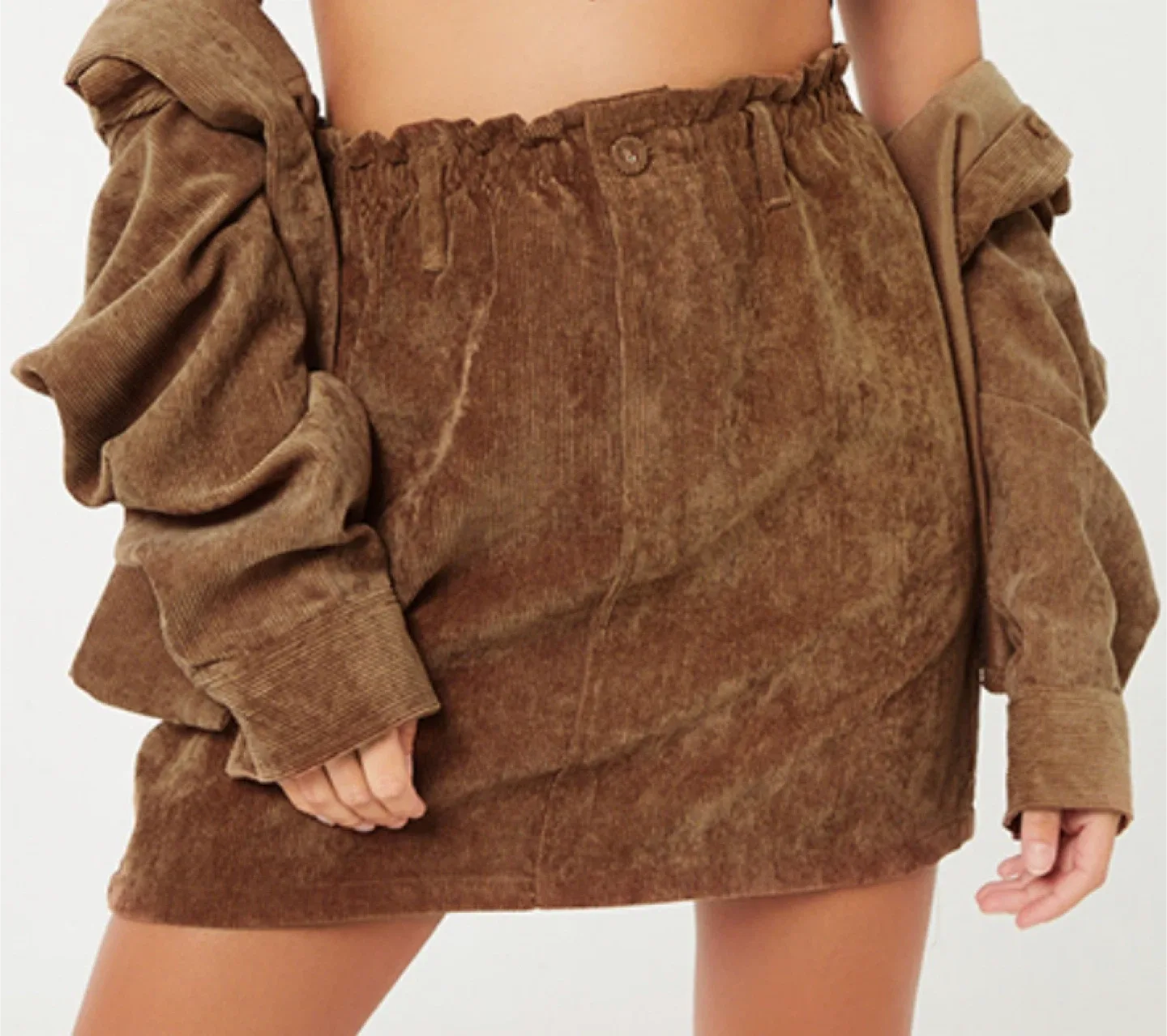 Brown Corduroy Mini Skirt thumbnail