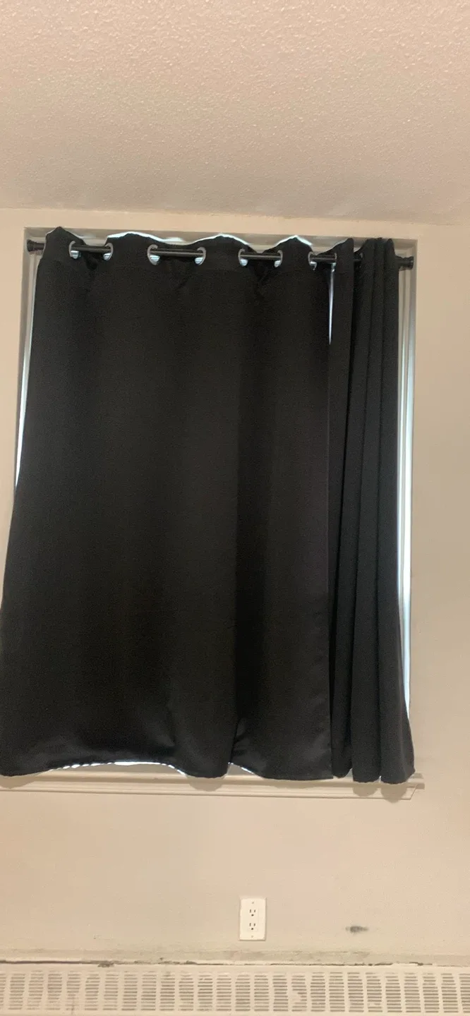 Blackout Curtain - Black 52x36 Inch 2 Panels thumbnail