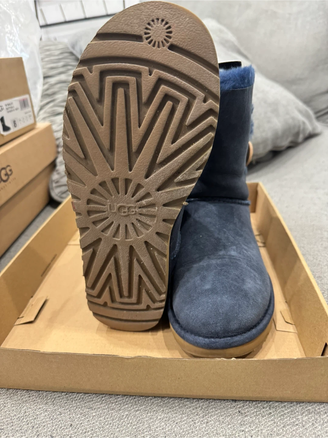 UGG W Bailey Button II Boots - Size 8, Navy - photo 3