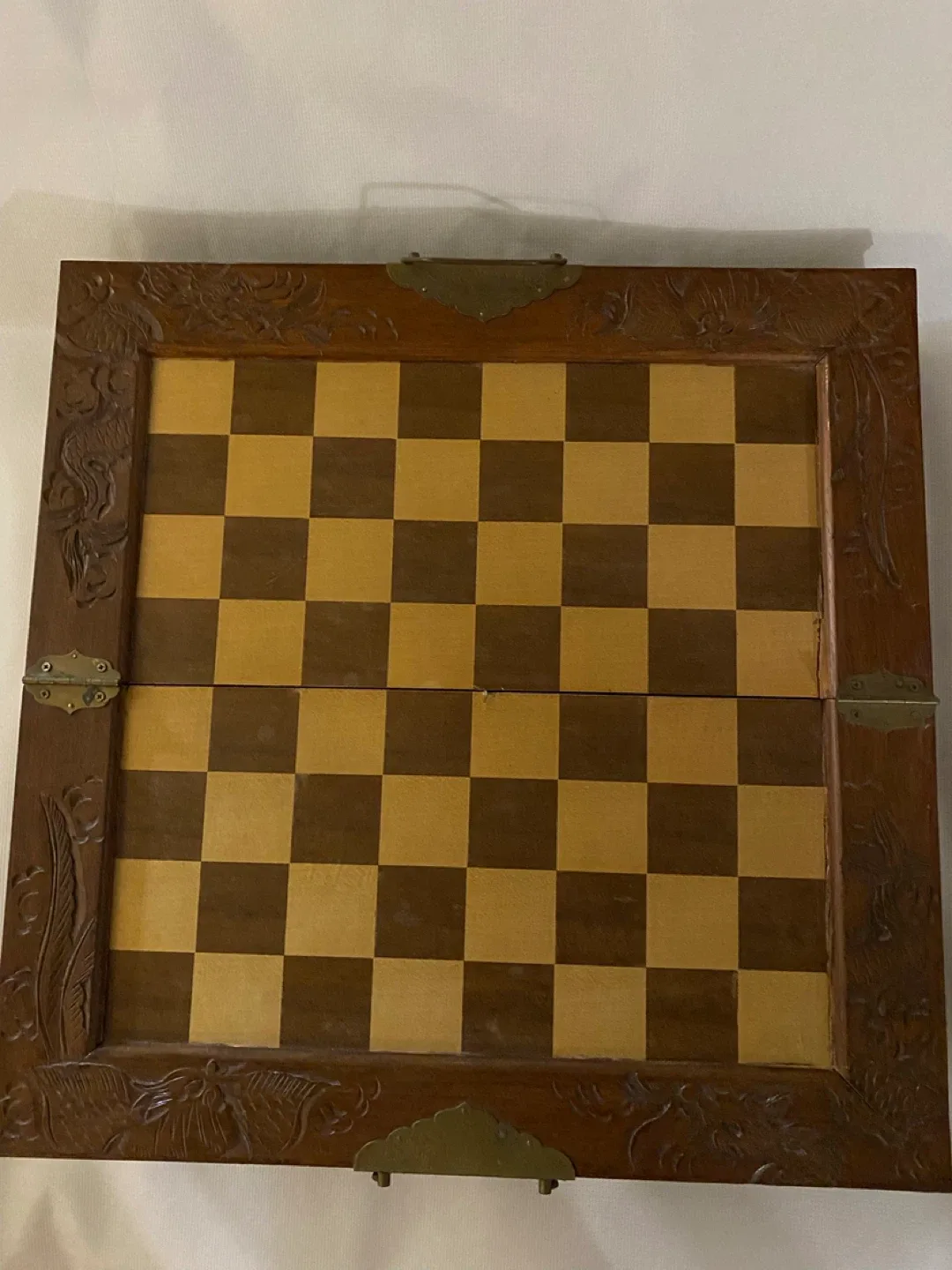 Vintage Wooden Chess Set with Carved Details image indicator(2)