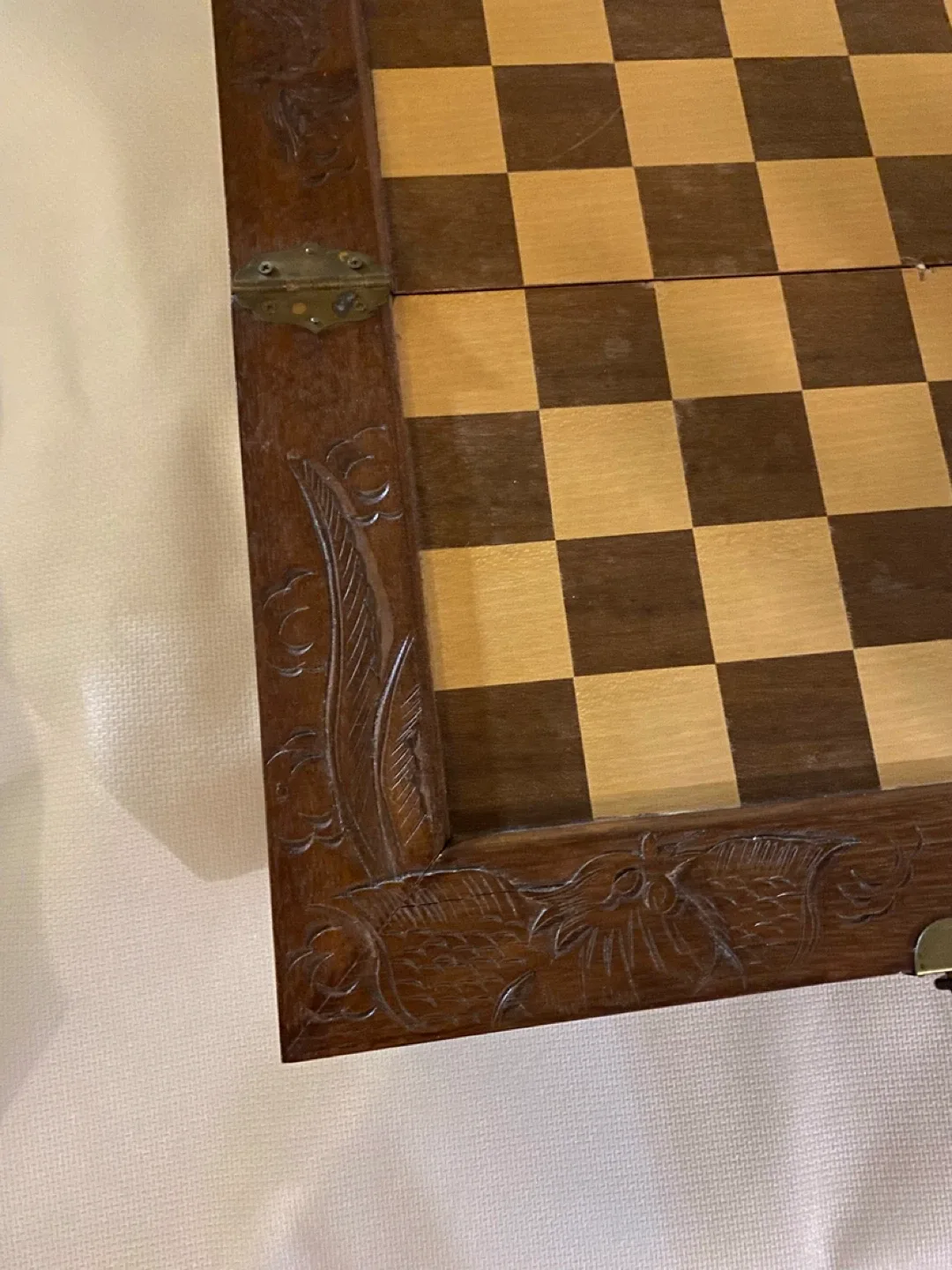 Vintage Wooden Chess Set with Carved Details image indicator(5)