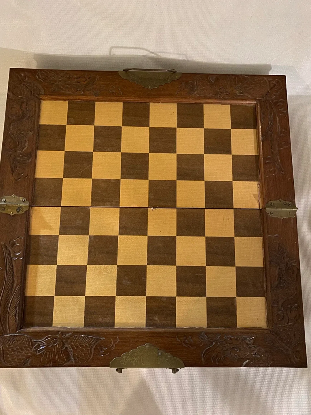 Vintage Wooden Chess Set with Carved Details image indicator(6)