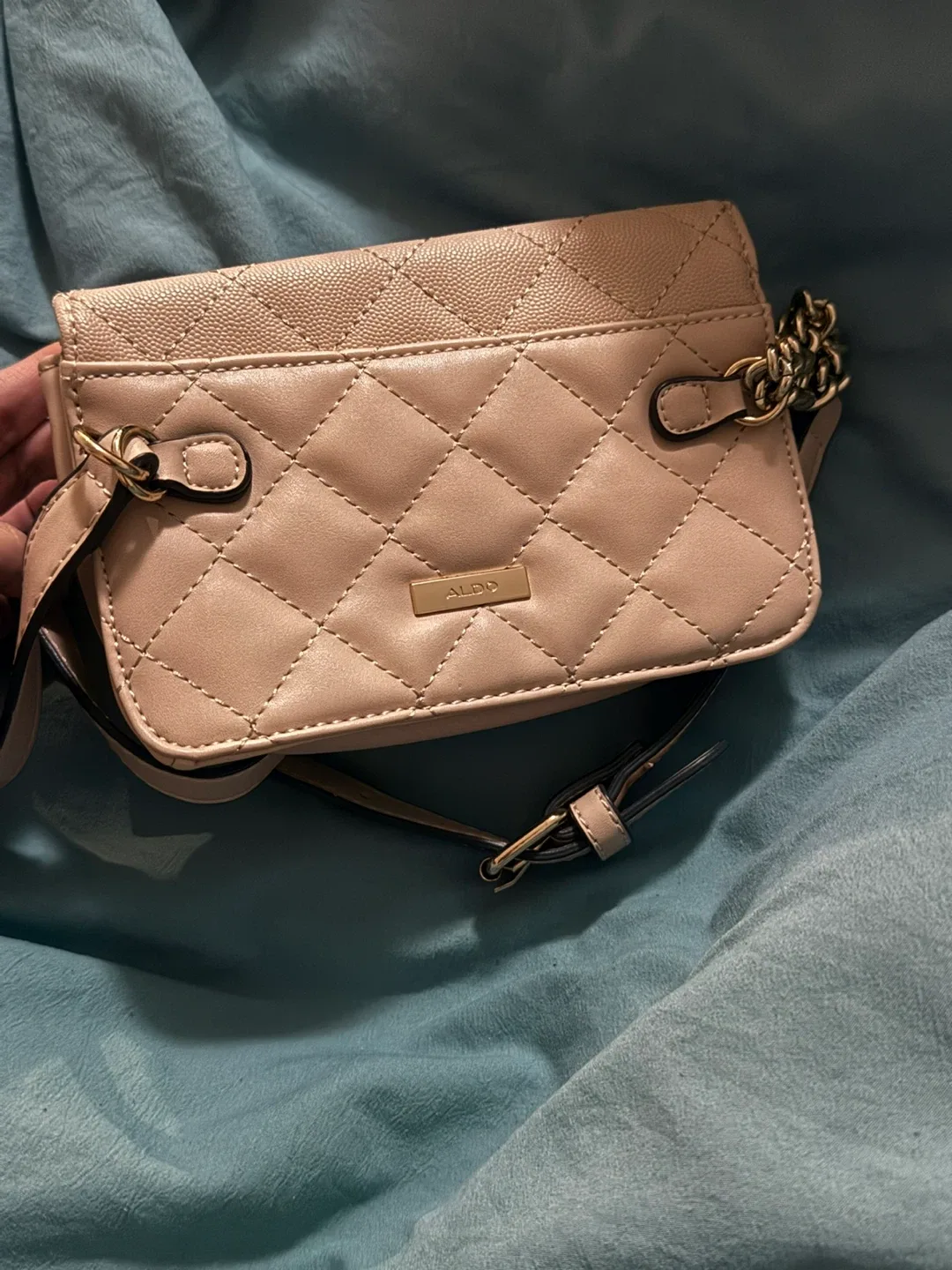 Aldo Quilted Crossbody Bag - Blush Pink image indicator(4)