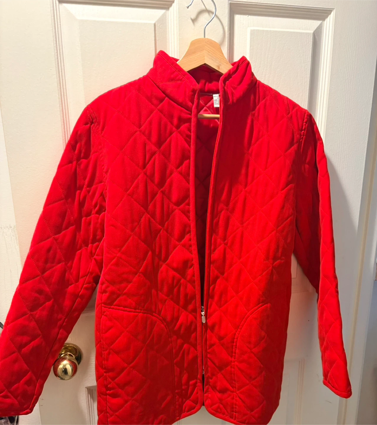 Red Quilted Jacket - Size S