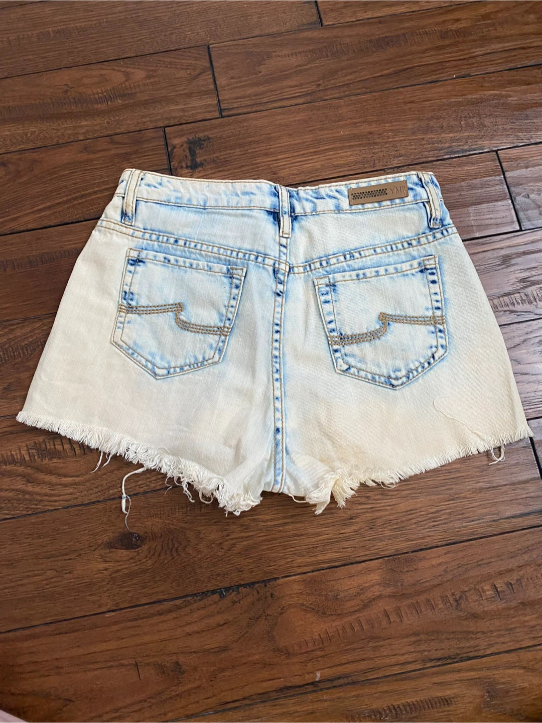 Light Wash High Waist Denim Shorts - photo 2