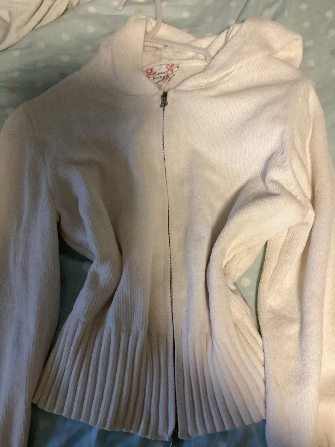 Pink Republic White Zip-Up Hoodie thumbnail