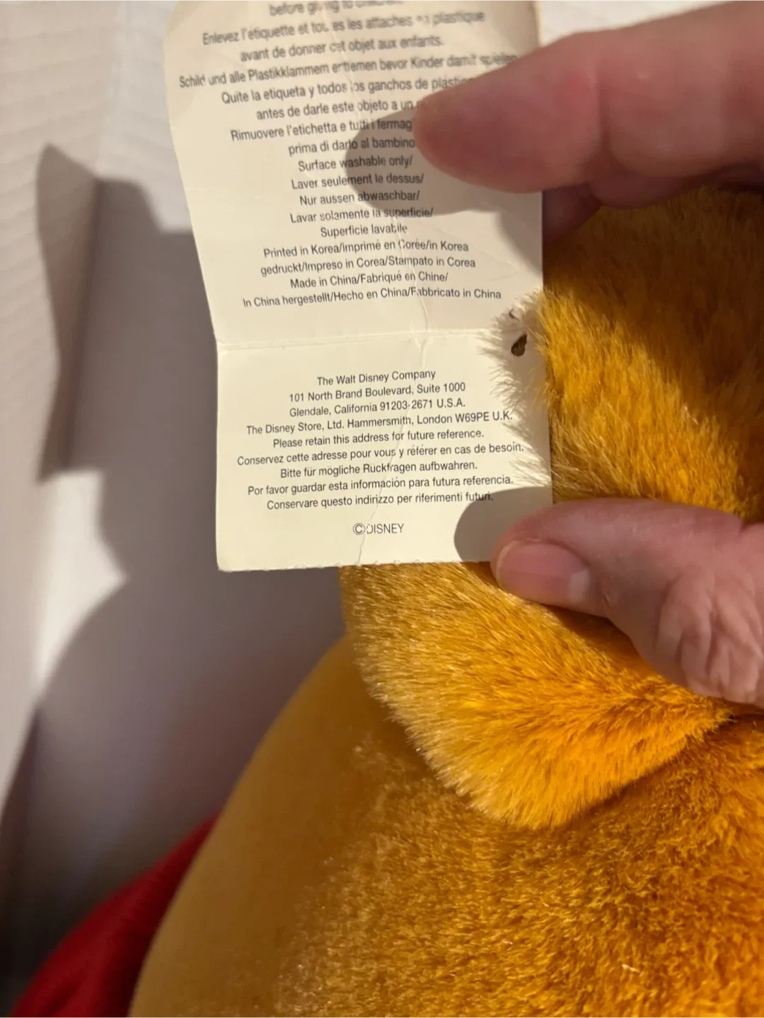 Vintage 1990’s Disney 36” Winnie the Pooh Plush image indicator(4)