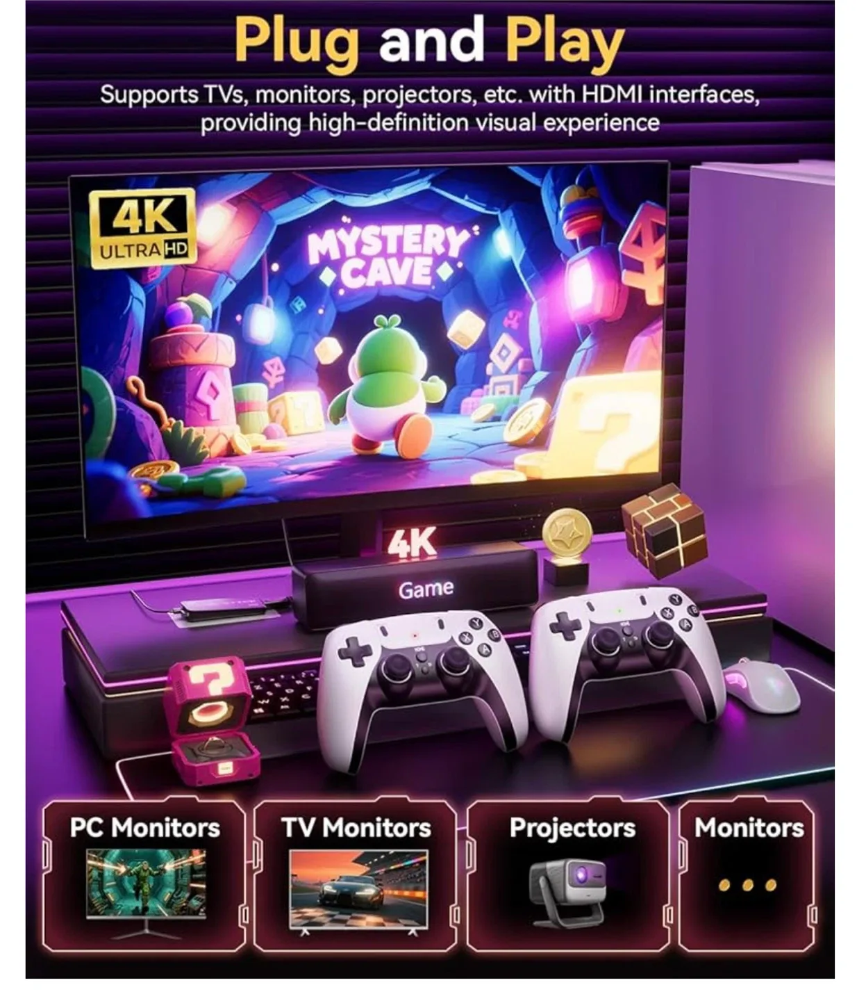 Game Stick Pro 4K - 20,000+ Games image indicator(3)