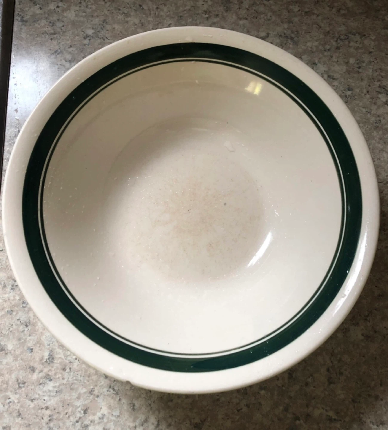 🆓White Bowl with Green Trim - photo 4