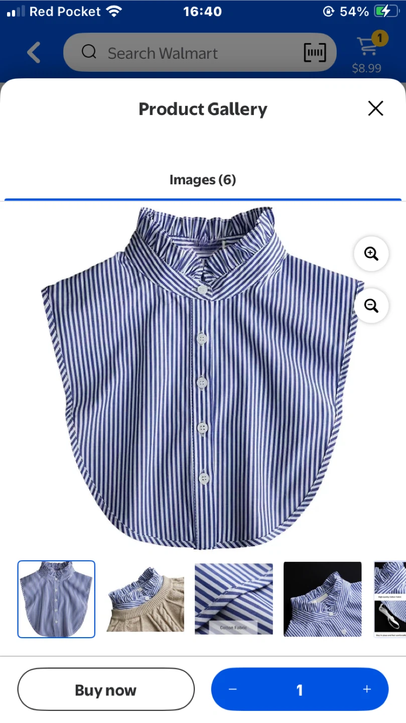 Striped Detachable Collar - photo 3
