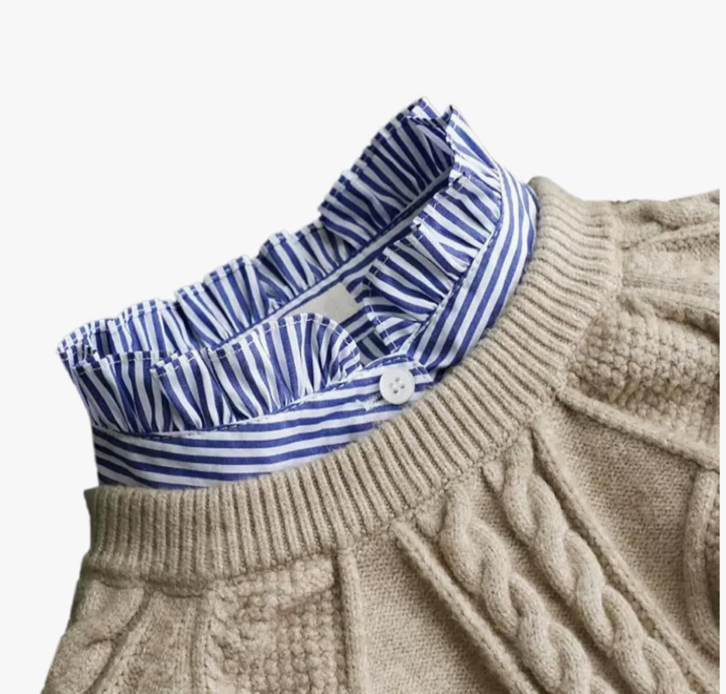 Striped Detachable Collar - photo 2