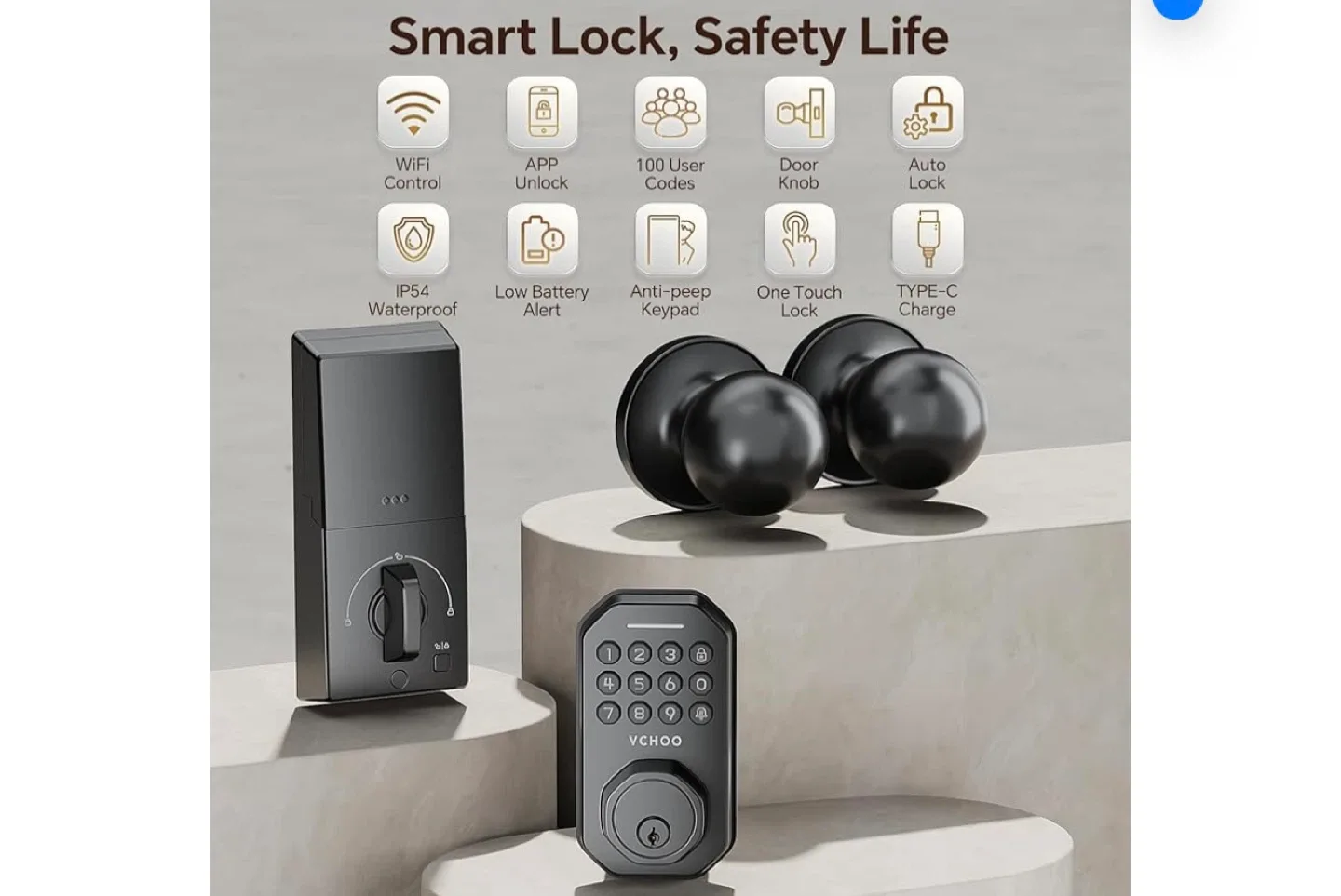 Vchoo Smart Door Lock image indicator(2)