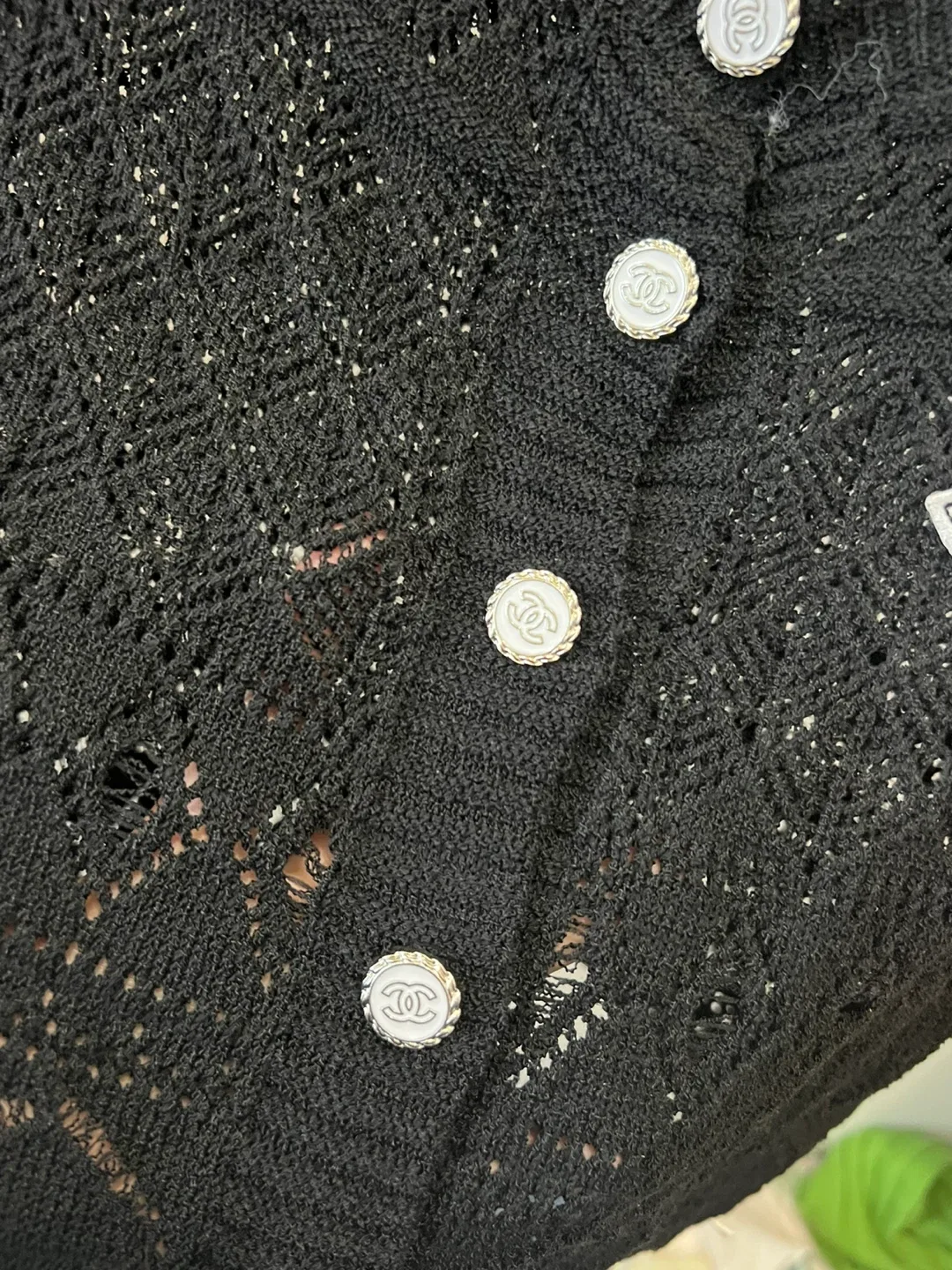 Chanel Black Knit Cardigan image indicator(2)