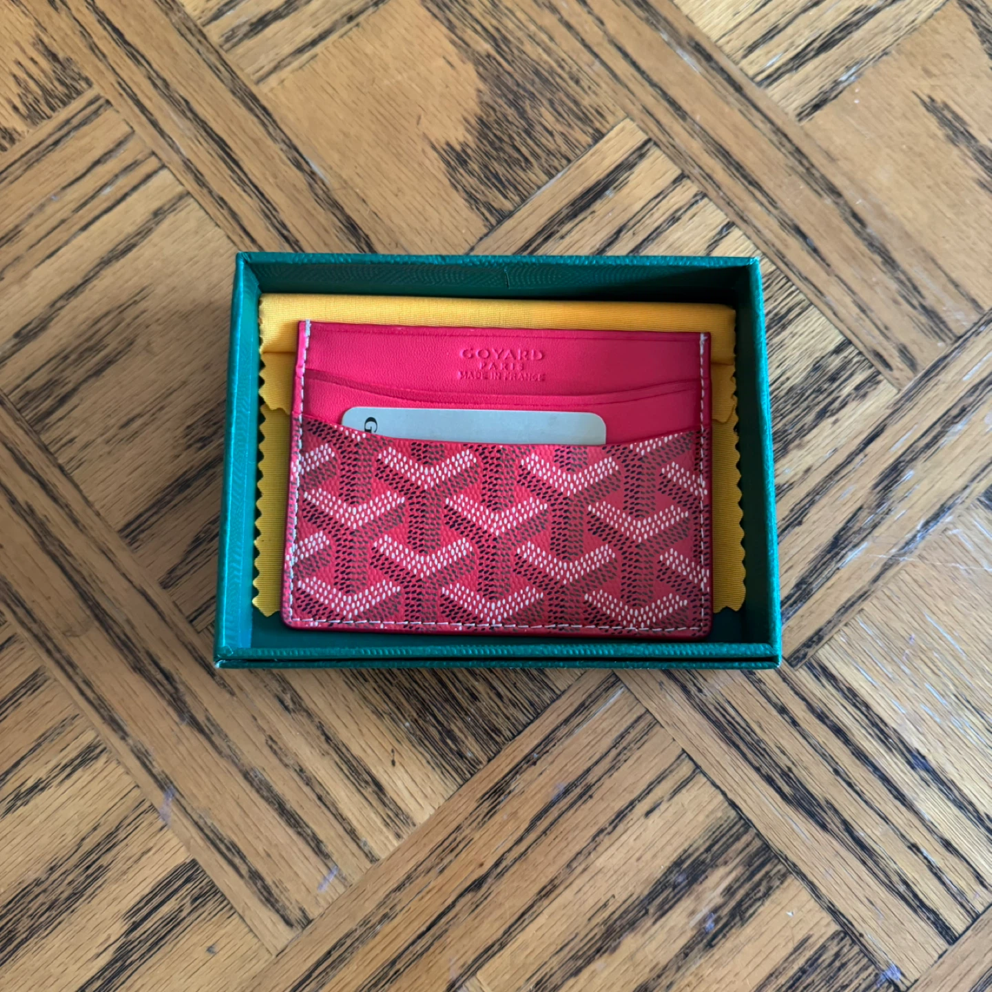Red Goyard Card Holder