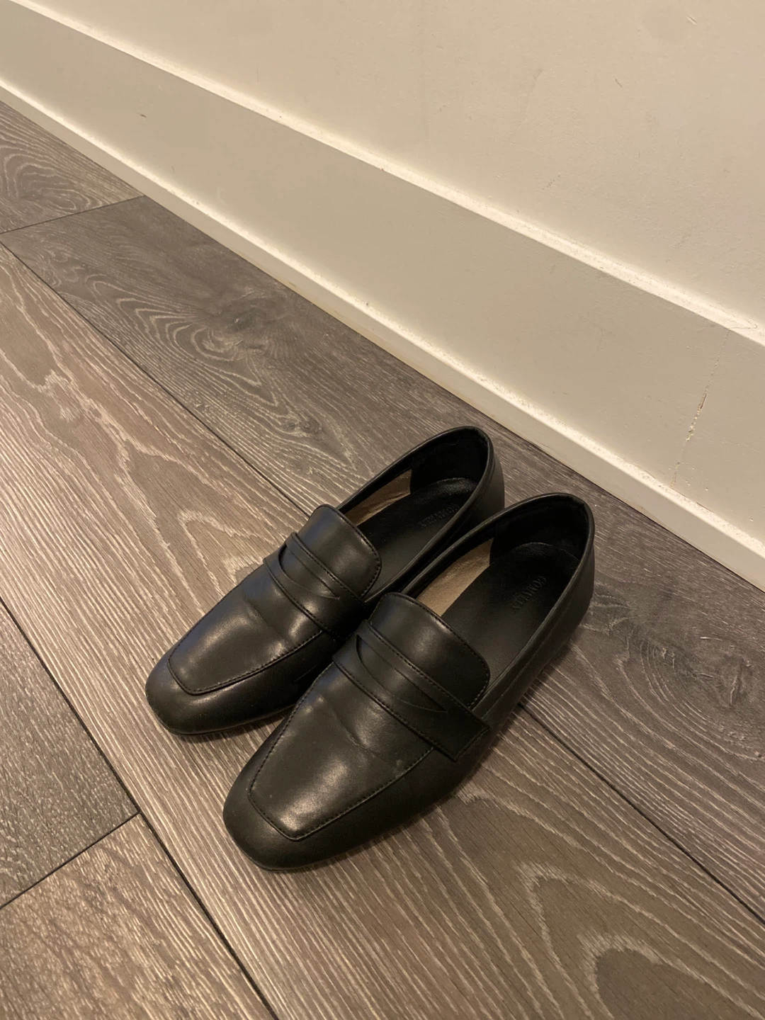 Black Leather Loafers