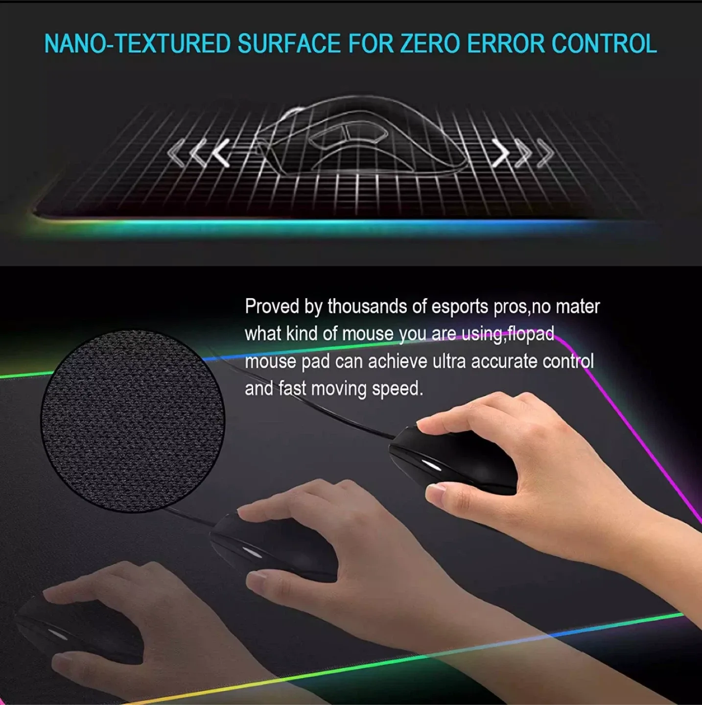 Large RGB Gaming Mouse Pad image indicator(5)