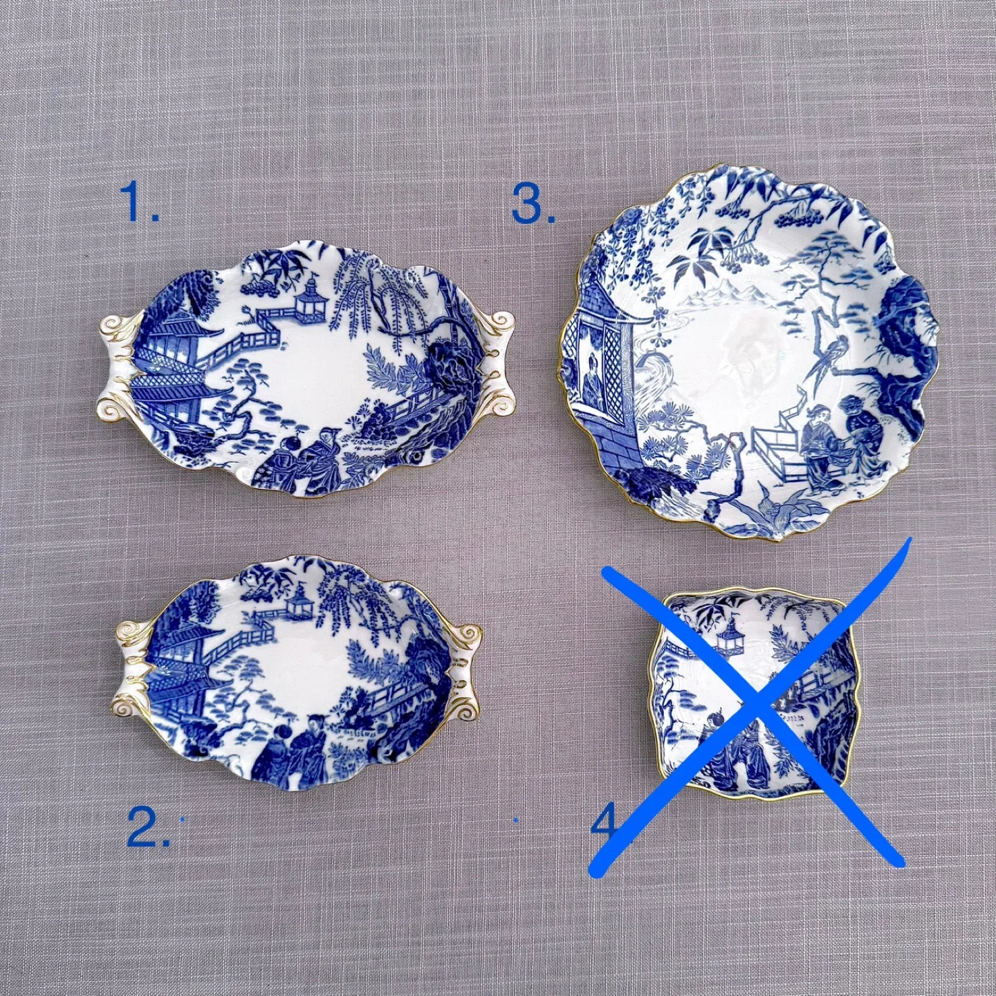 Royal Crown Derby Mikado small dishes (sold separately) thumbnail