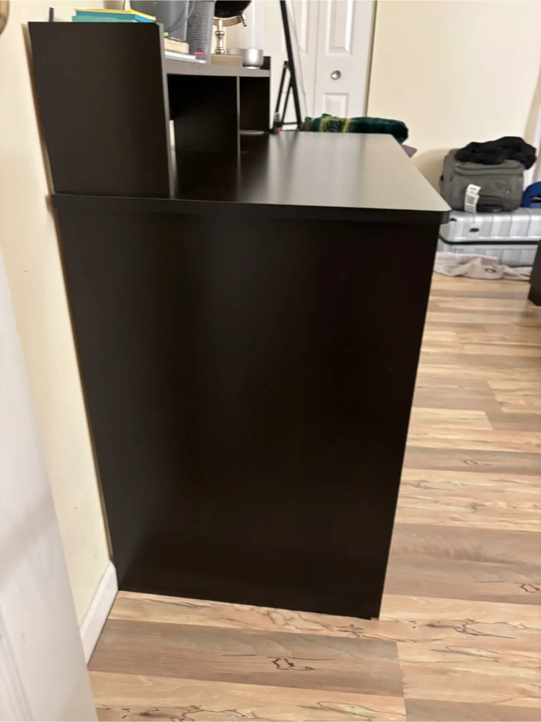 Dark Brown Computer Desk and desk chair image indicator(3)