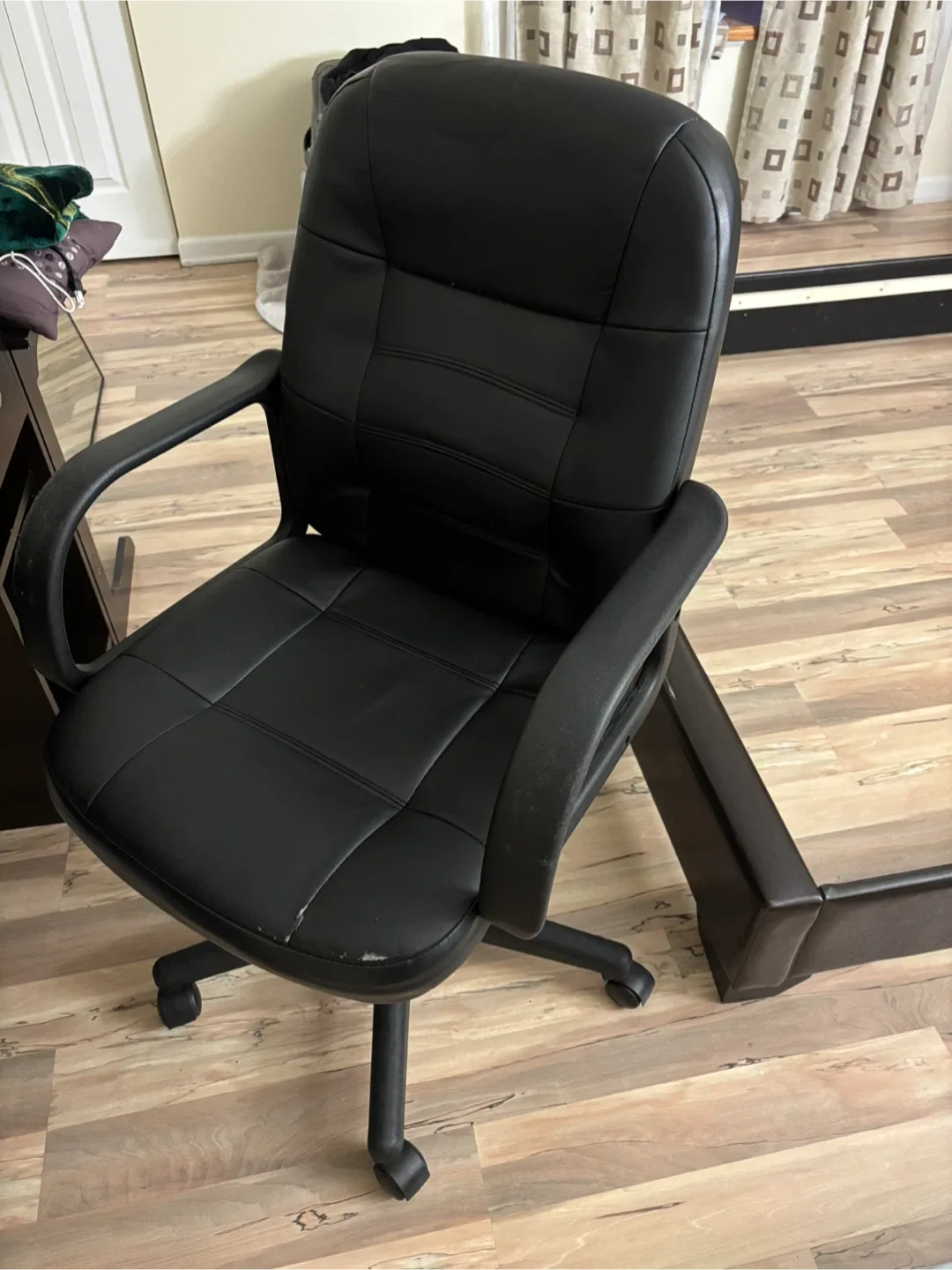 Dark Brown Computer Desk and desk chair image indicator(7)