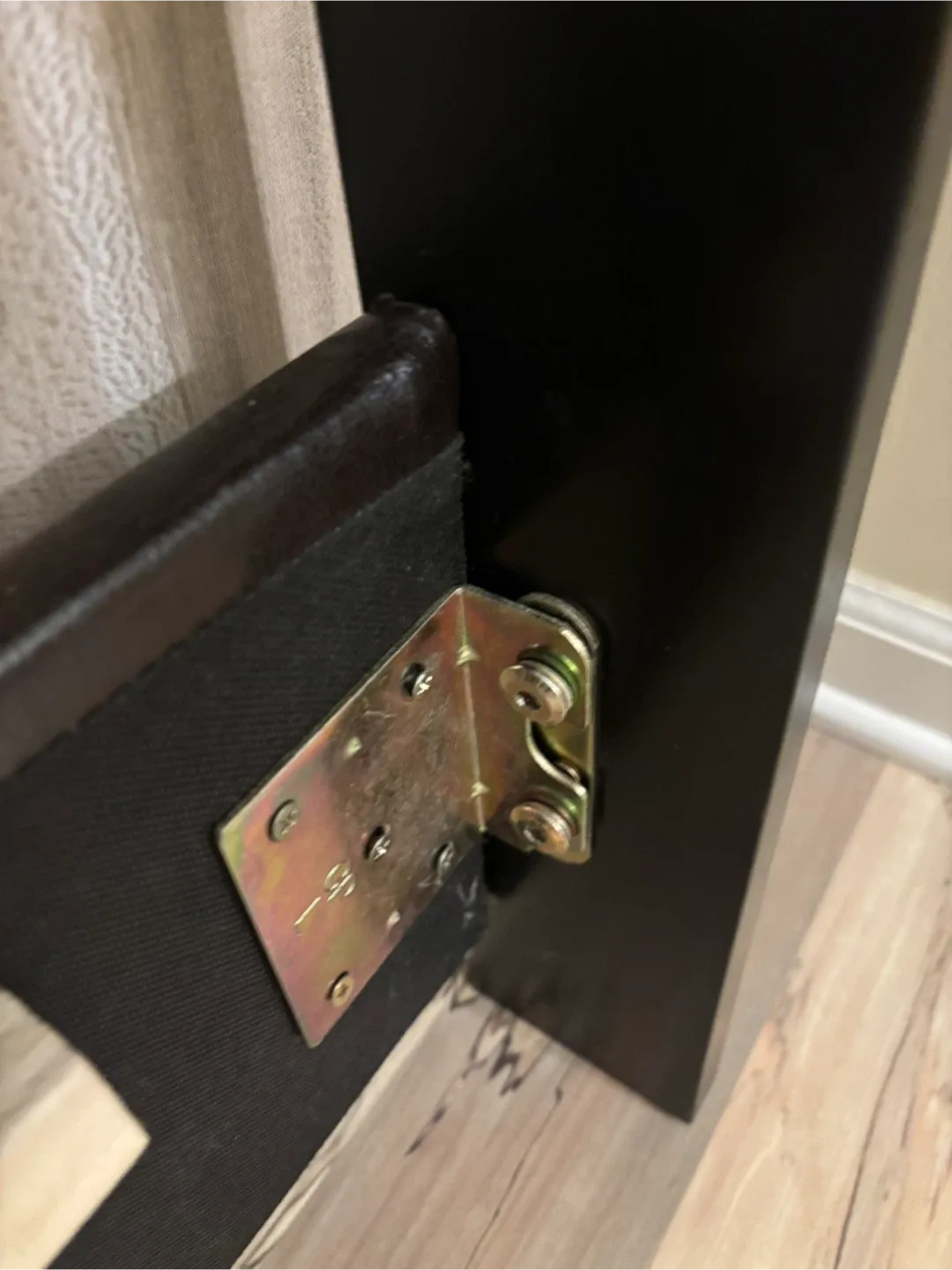 Brown Faux Leather Full Size Bed Frame image indicator(2)