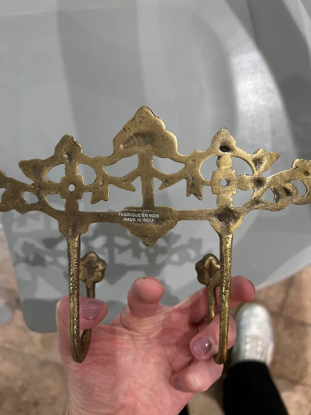 Anthropologie Made in India Metal Wall Hook image indicator(2)