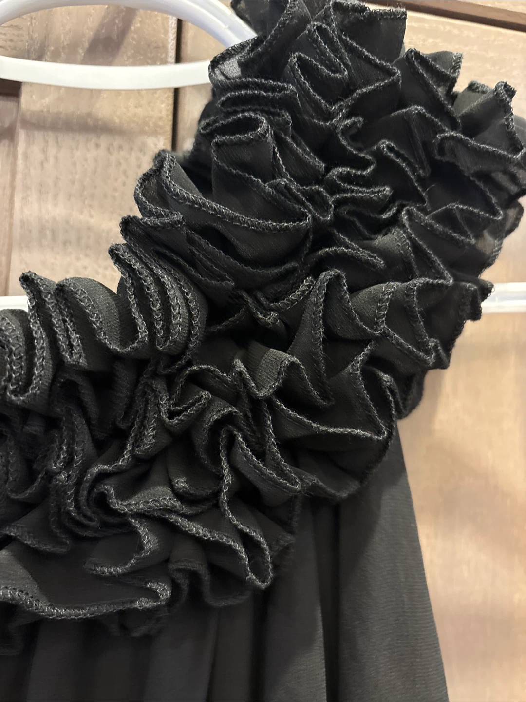 Black Ruffle Neck Dress - photo 3
