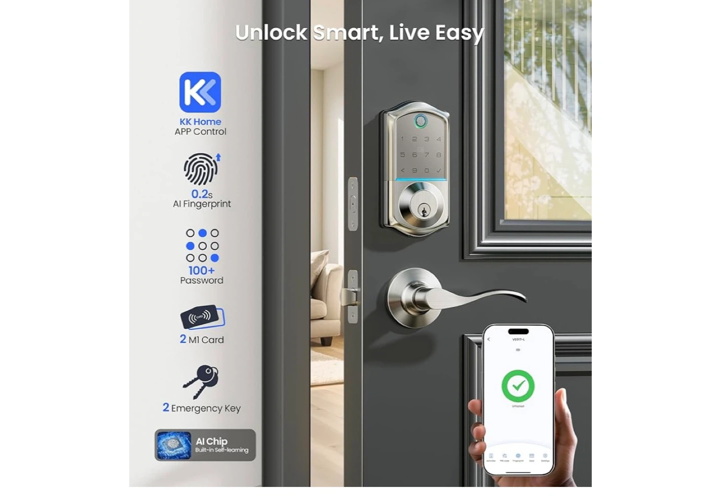KK Home Smart Door Lock Set - photo 2