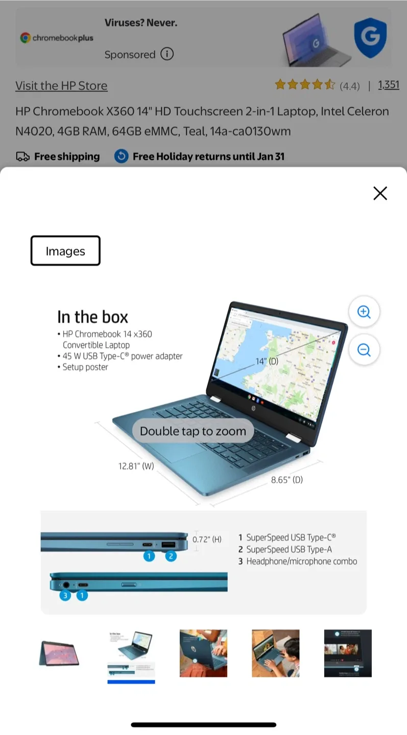HP Chromebook x360 - 14 inch Screen image indicator(8)