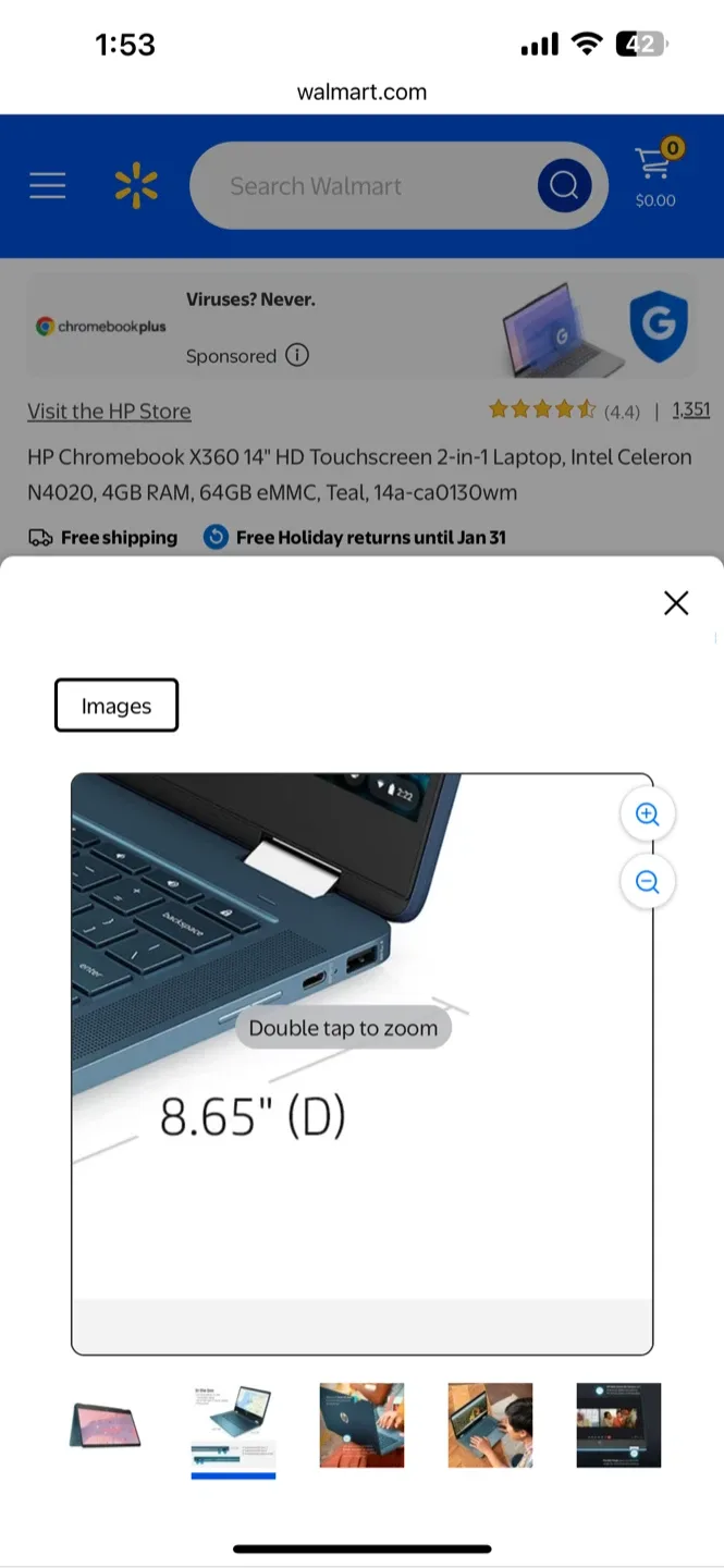 HP Chromebook x360 - 14 inch Screen image indicator(7)