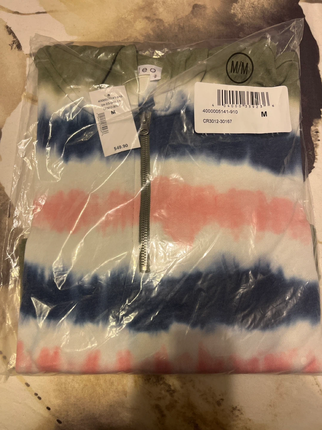 CLEO Tie Dye Quarter Zip - Size M - New - photo 5