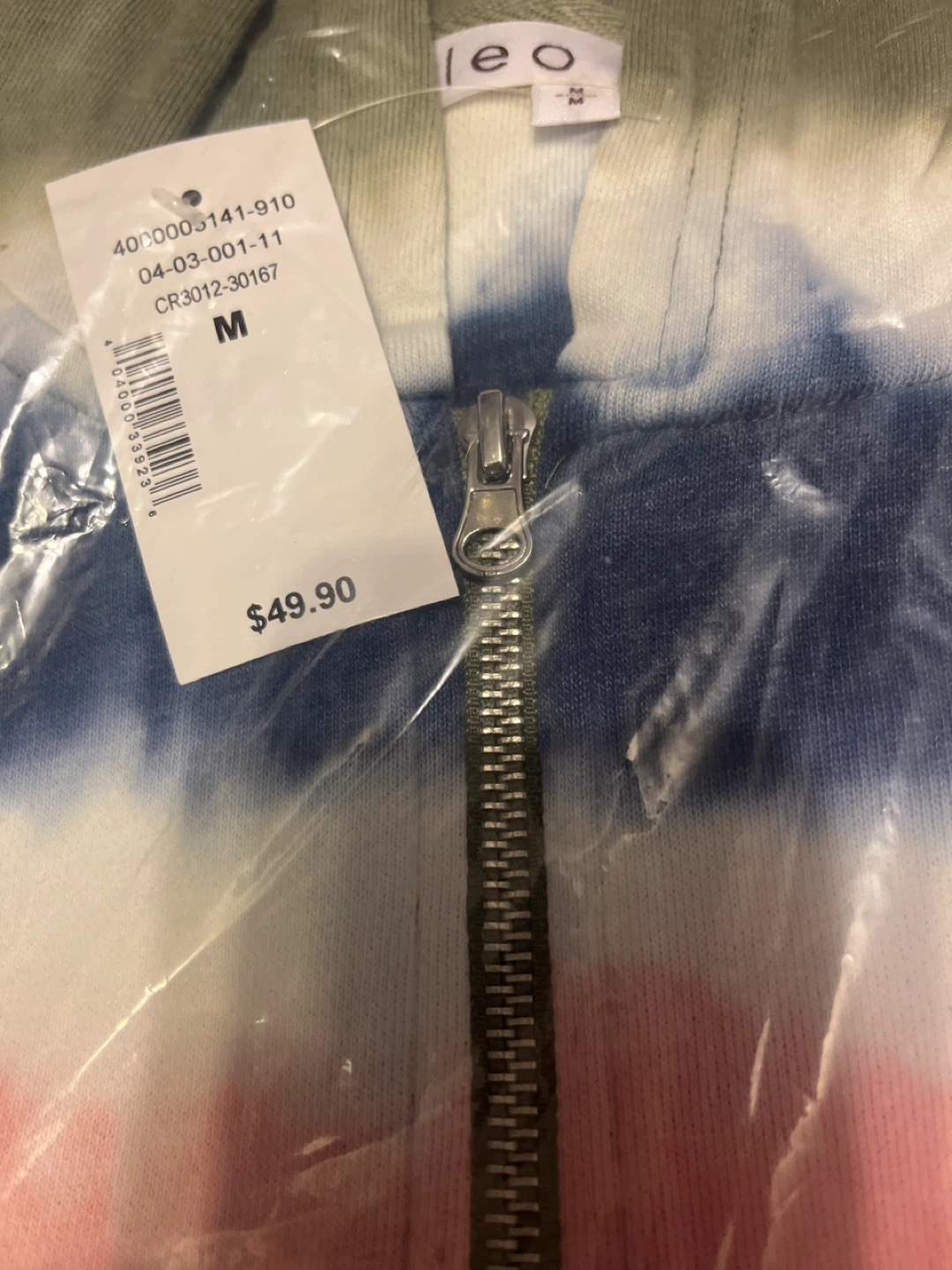 CLEO Tie Dye Quarter Zip - Size M - New - photo 4