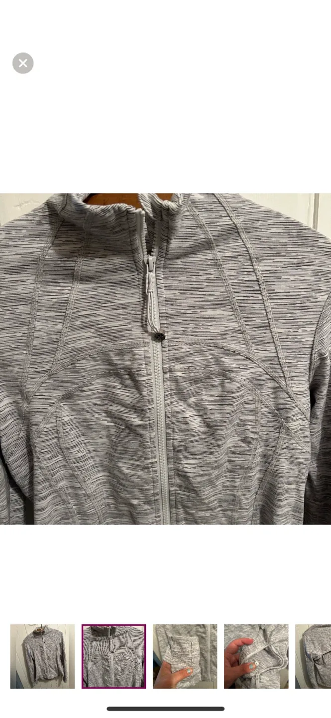 Lululemon Define Jacket Size 8 - Heathered Grey image indicator(2)