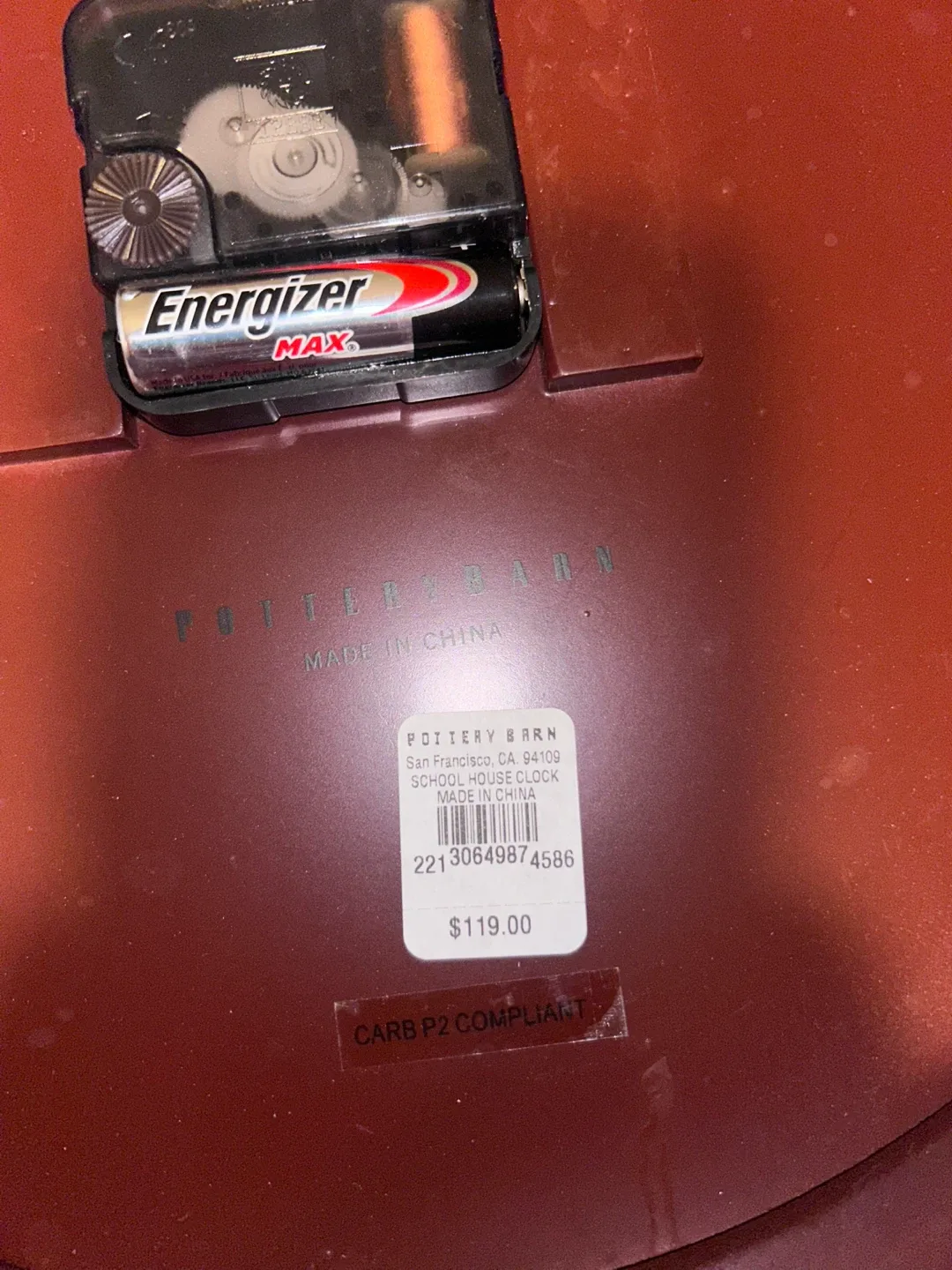 Pottery Barn School House Clock image indicator(3)