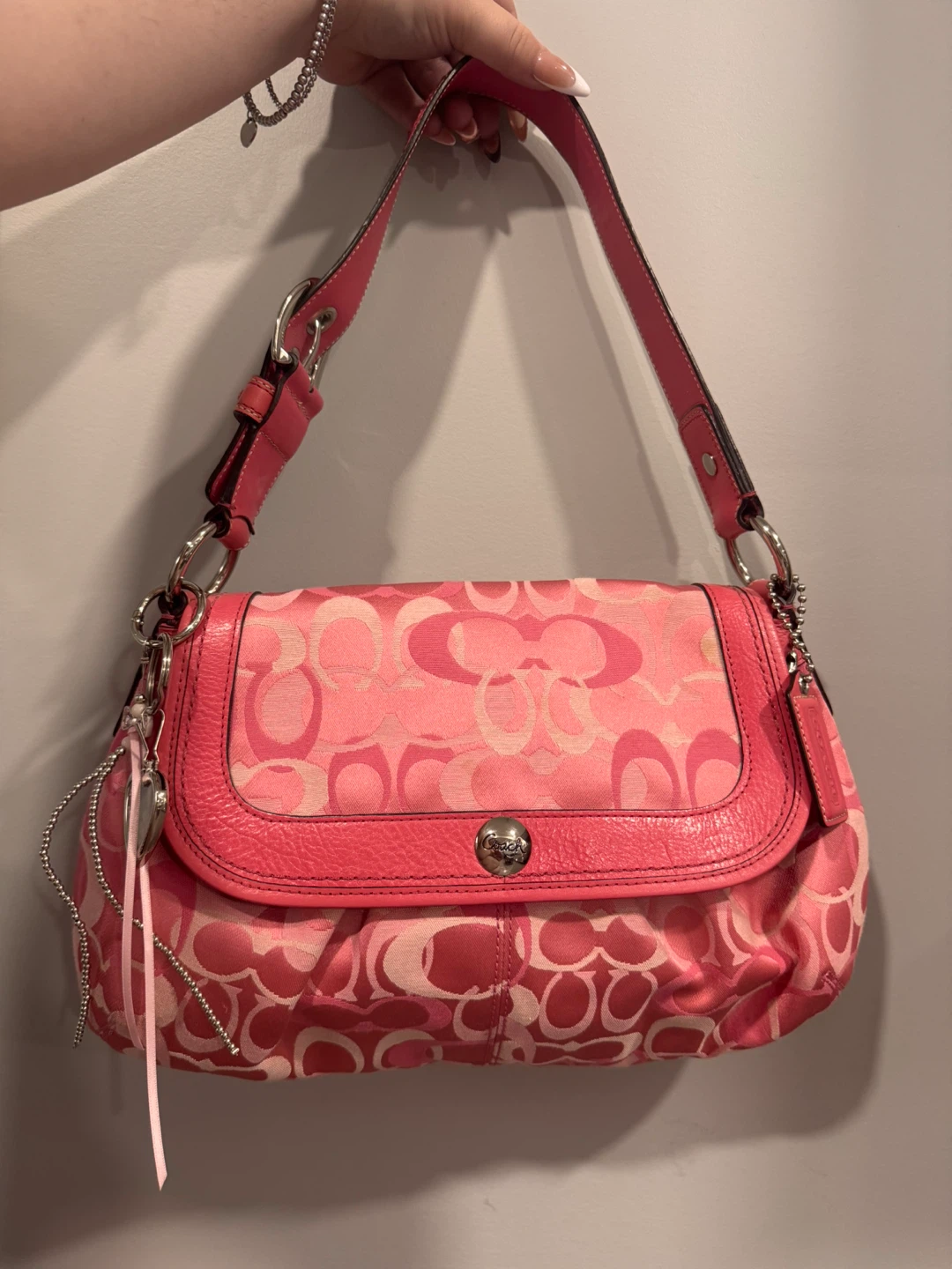 Y2K rare pink coach purse - photo 5