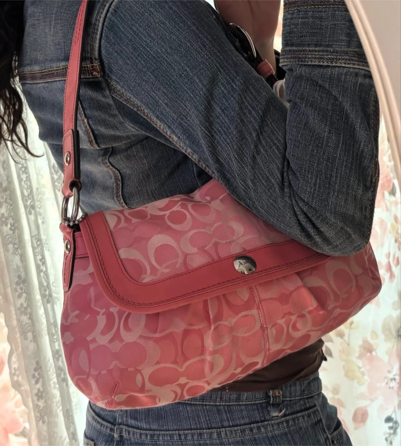 Y2K rare pink coach purse - photo 3