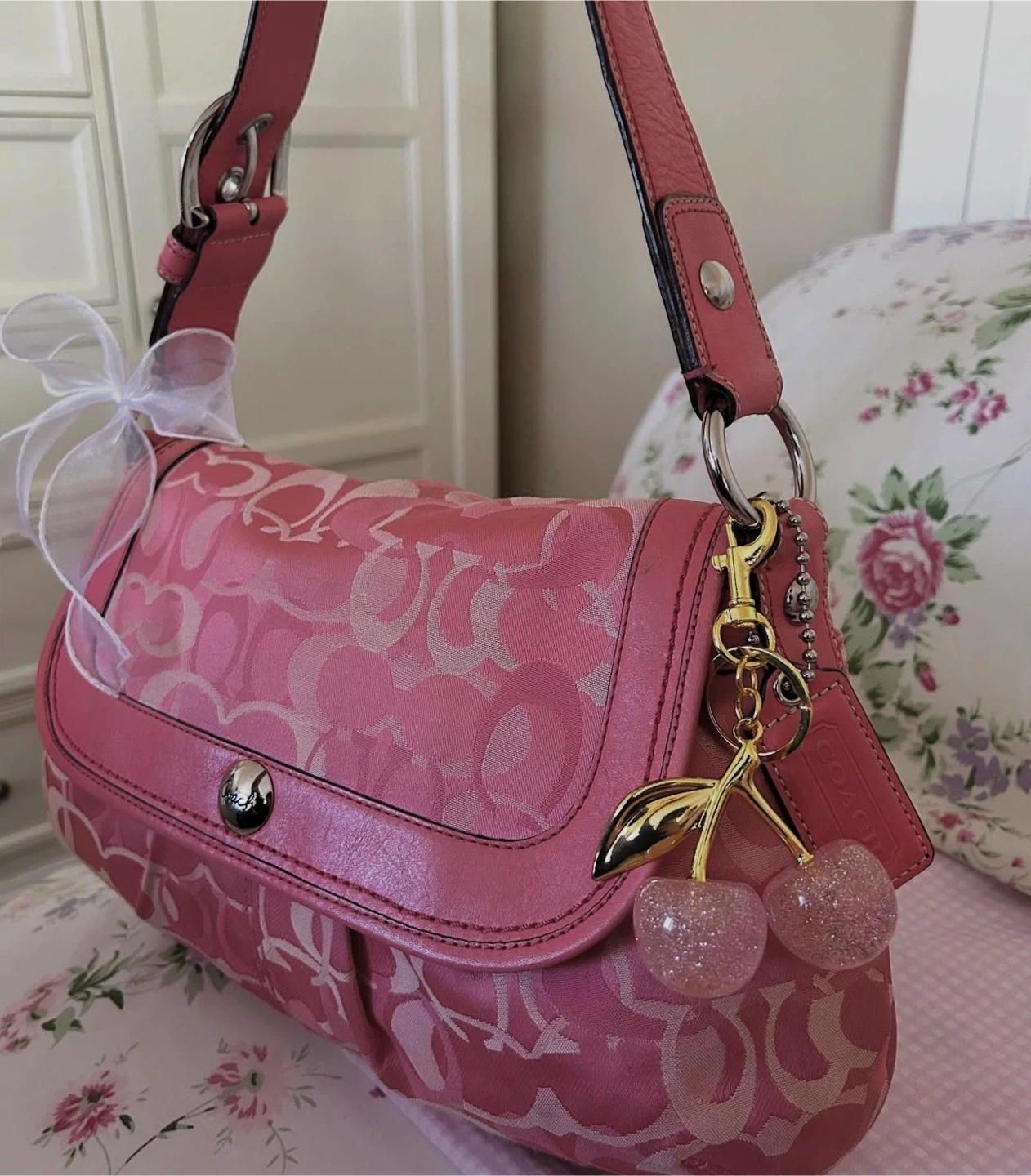 Y2K rare pink coach purse - photo 2