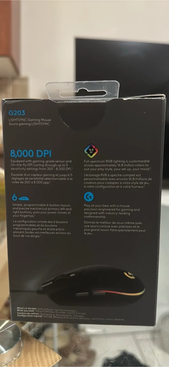 New Logitech G203 Lightsync Gaming Mouse image indicator(3)