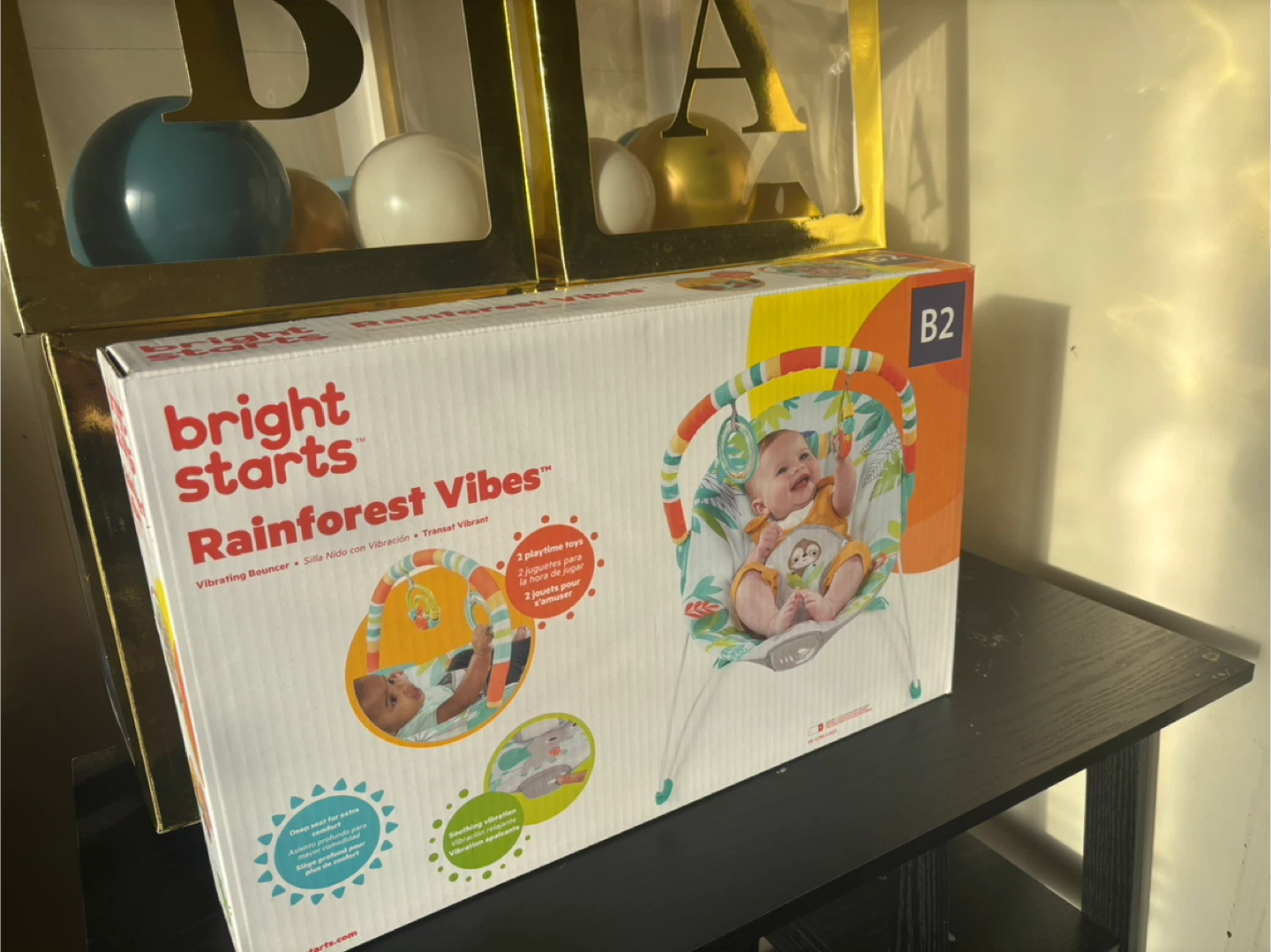 Bright Starts Rainforest Vibes Vibrating Bouncer - New