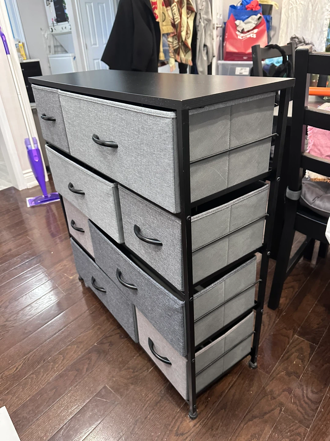 Grey Fabric Drawer Storage Tower - photo 3