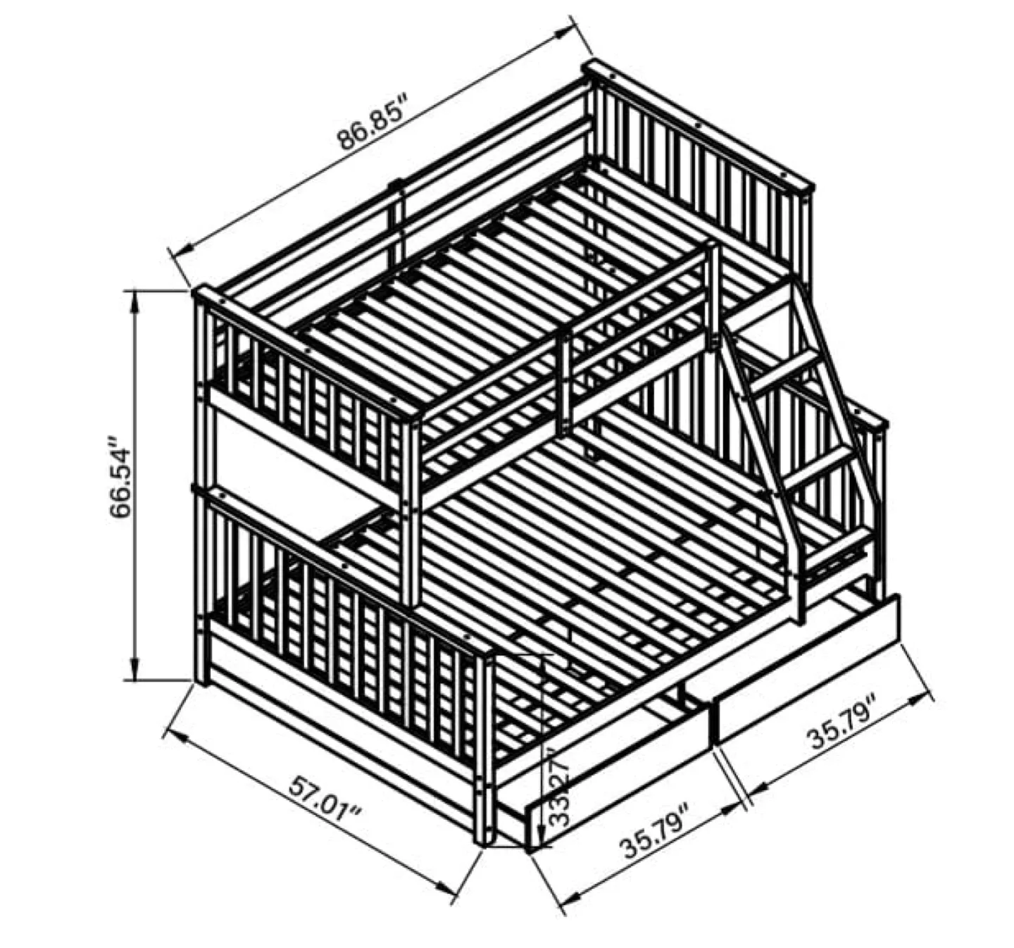 Brand new Wooden Bunk Bed Frame, single over double image indicator(4)