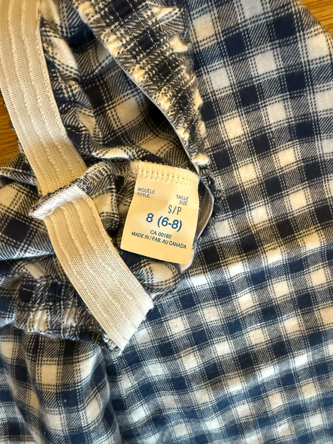 Women Plaid Pyjama 2 piece Set - Size 8 (S/P)