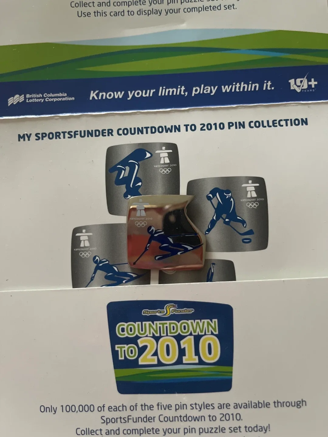 SportsFunder Countdown to 2010 Pin Collection image indicator(3)