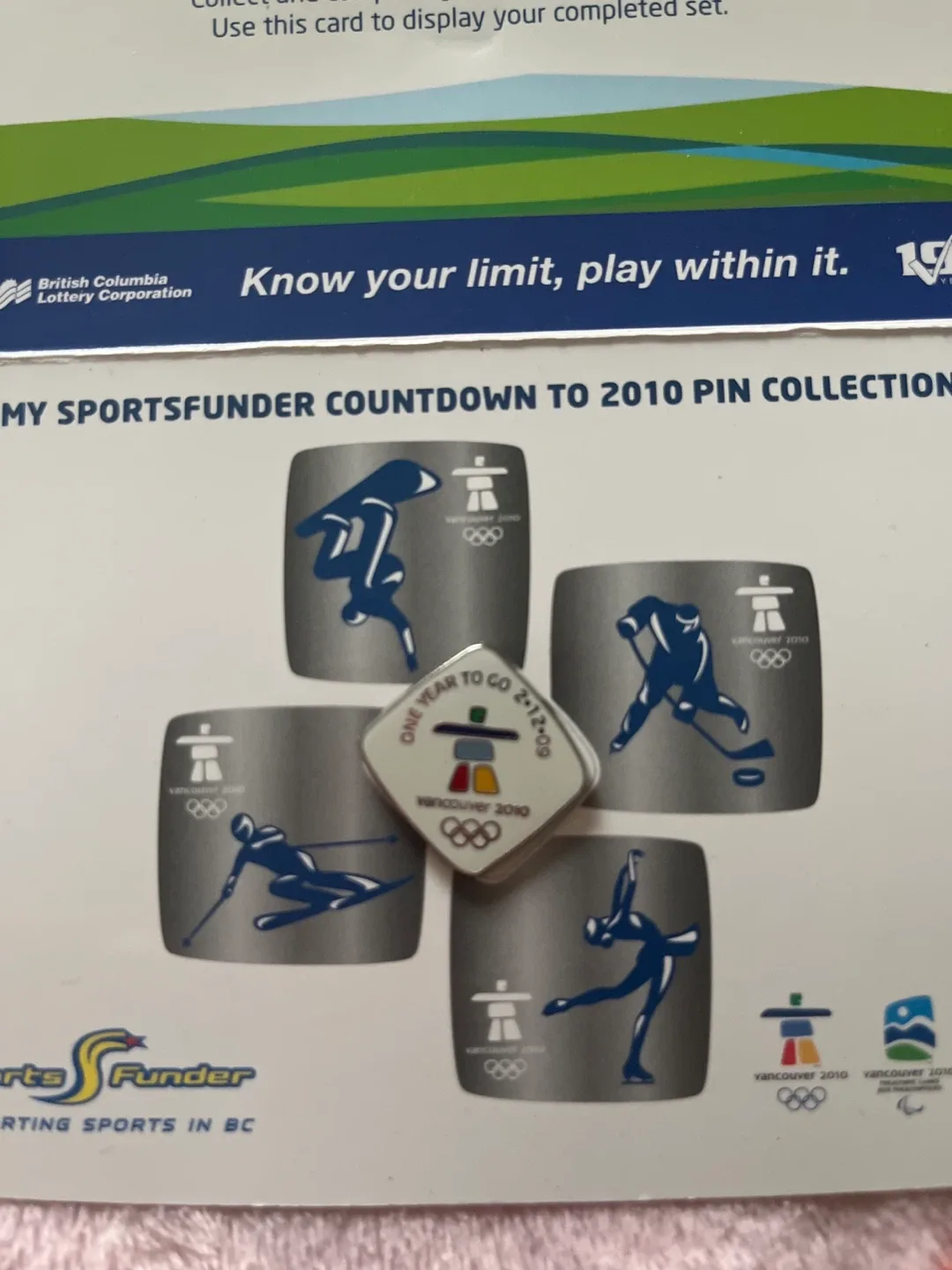 SportsFunder Countdown to 2010 Pin Collection image indicator(2)