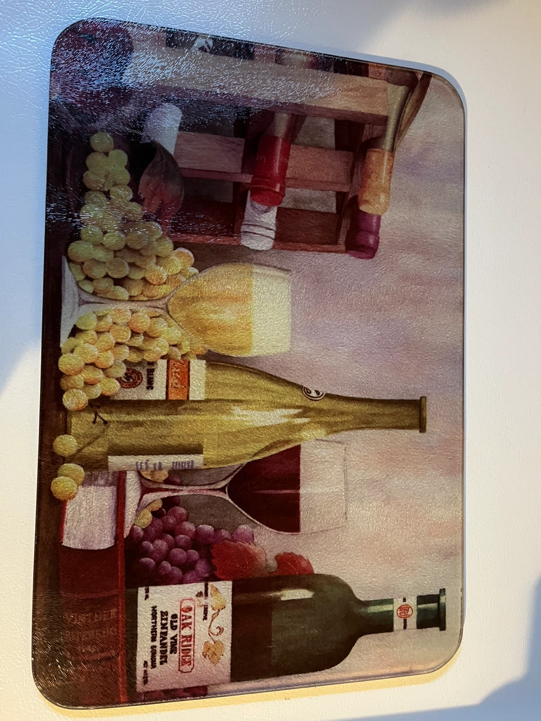 Wine-Themed Cutting Board (glass)