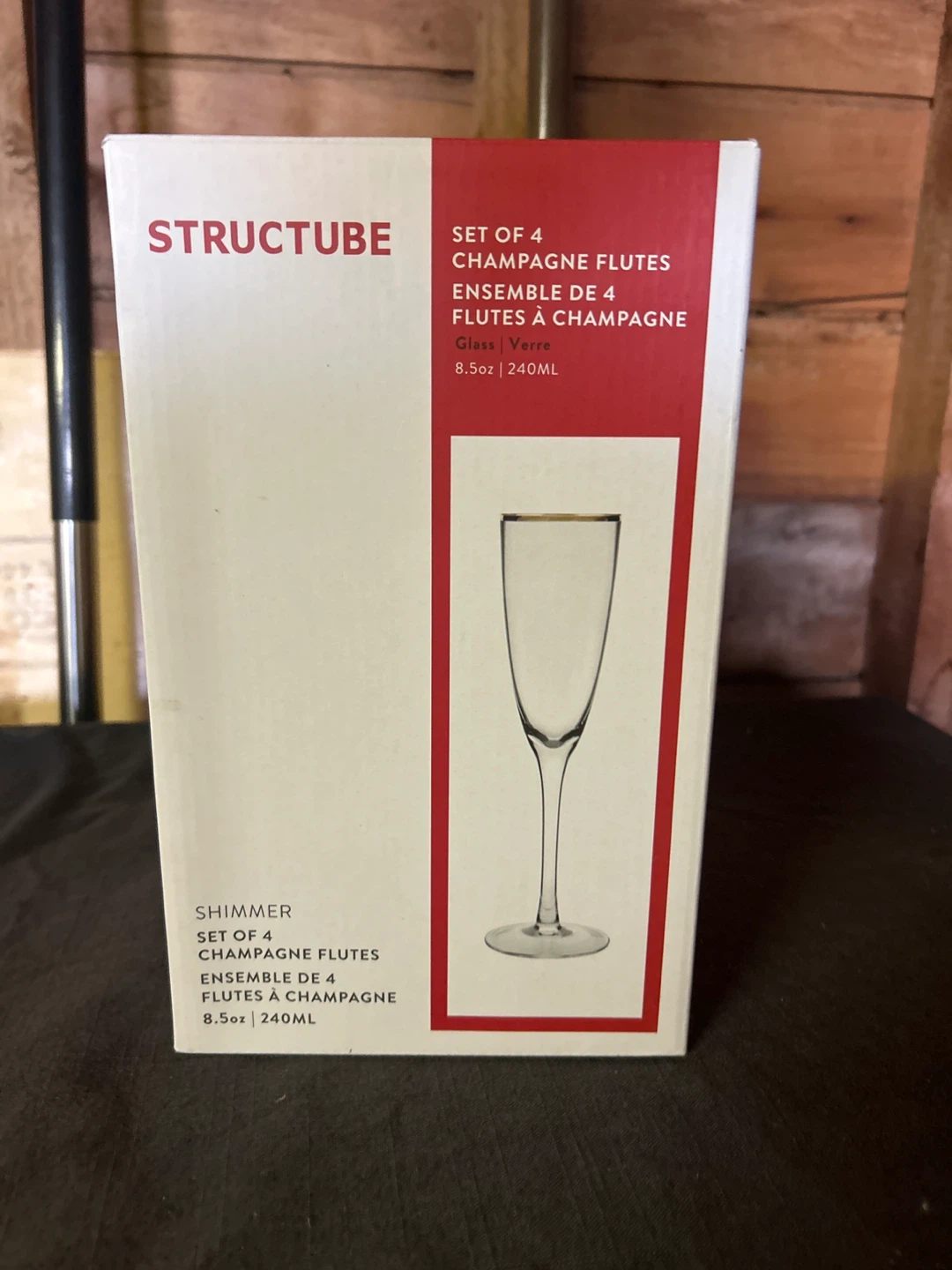 🥕NEW DISCONTINUED Structube Shimmer Champagne Flutes - Set of 4 - photo 3