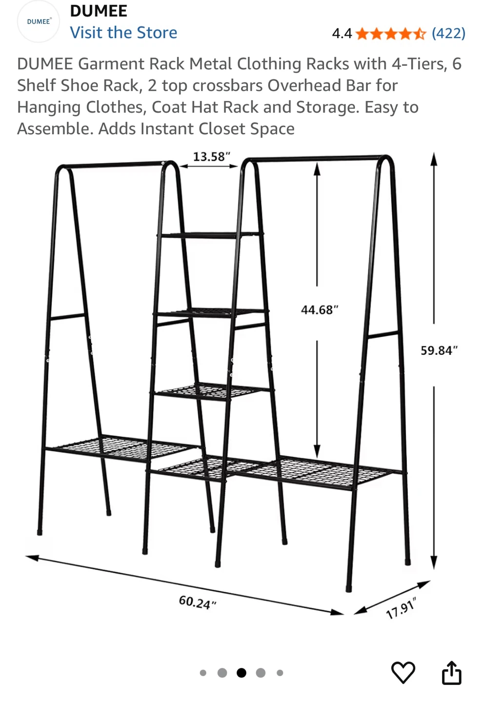 Metal Clothing Rack - photo 2