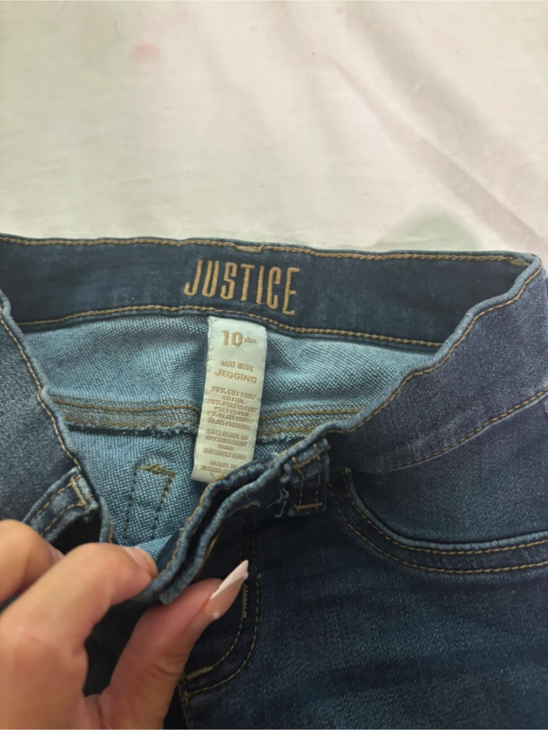 Justice Girls Size 10 Slim Mid Rise Jegging - photo 2