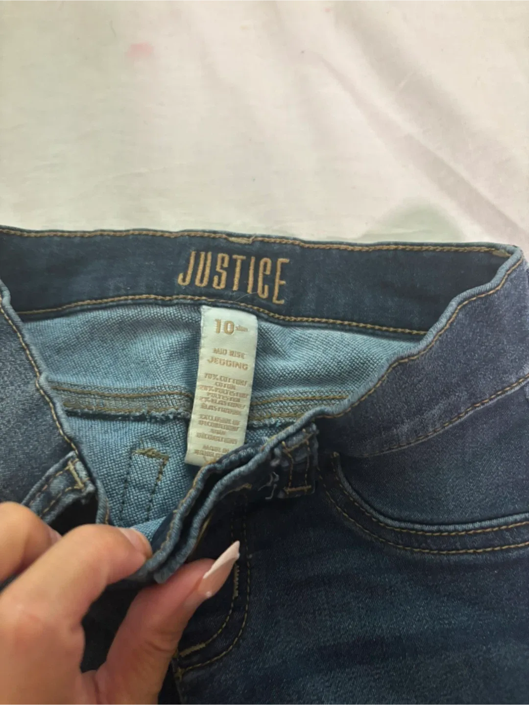 Justice Girls Size 10 Slim Mid Rise Jegging image indicator(2)